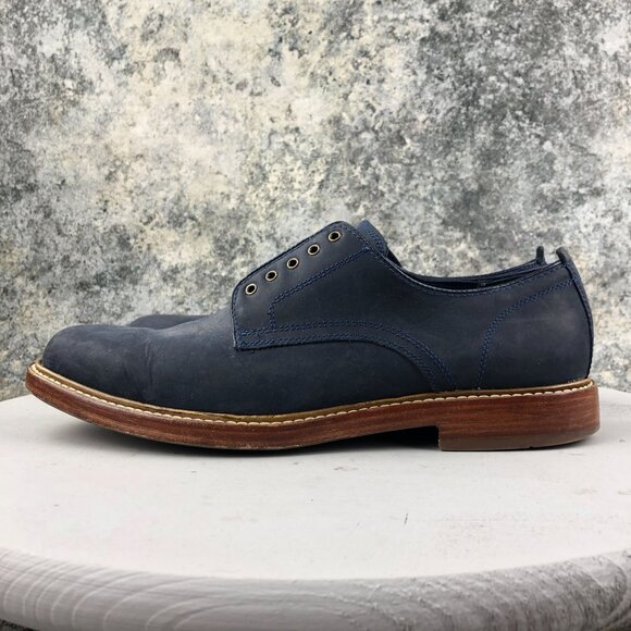 Cole Haan Men's Size 10M Tyler Grand.OS Blue Leather Plain Toe Derby Oxford Shoe - Picture 6 of 12